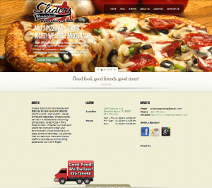 Sliders Beachside Sports Grill & Pizzeria Website